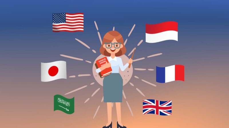 Ilustrasi seseorang dengan menguasai bahasa dari berbagai negara, (Foto: Int.)