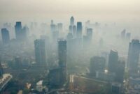 Kondisi kota yang tertutup polusi, (Foto: Int.)