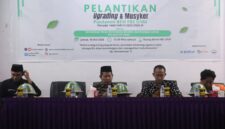Suasana kegiatan Pelantikan, Upgrading, dan Musyawarah Kerja Pusdamm BEM FBS UNM bertemakan ‘Revitalisasi Peran Mahasiswa Muslim, dari Kampus untuk Perubahan Umat’, (Foto: Hafid Budiawan)