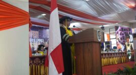 Sambutan Rektor UNM, Karta Jayadi, (Foto: Firmansyah.)