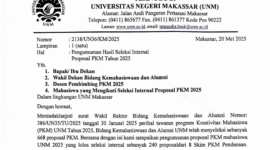 Surat Edaran Pengumuman Proposal PKM yang Lolos Seleksi Internal 240 Mahasiswa (Foto: Int) 