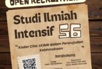 Grafis Open Recruitment Studi Ilmiah Intensif, (Foto: Int.)