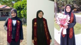 Potret Tiga Mahasiswi yang Berhasil Publikasi Artikel Jurnal, (Foto: Ist)