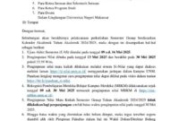 Surat Edaran Resmi Jadwal Penginputan Nilai Semester Genap (Foto: Int)