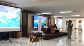 Potret Tedi Hendratno saat pemberian materi ( Foto: Rahmadani)