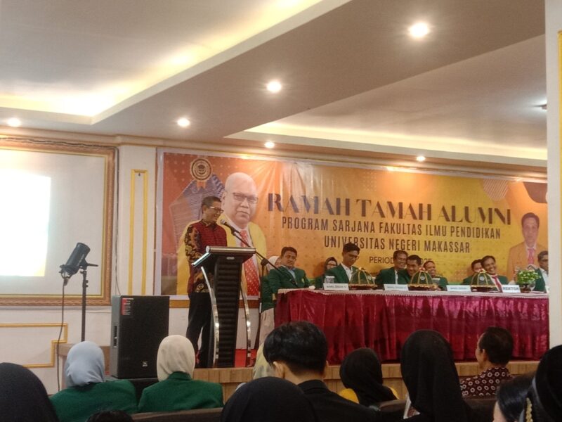 Pemberian Sambutan WR IV UNM pada kegiatan Ramah Tamah FIP Periode Mei 2025, (Foto: Ist.)