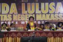 Potret Aslinda menghadiri acara wisuda reguler periode mei, (Foto: Dok. Profesi)