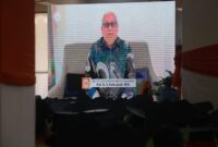 Potret Karta Jayadi memberikan sambutan virtual kepada wisudawan, (Foto: Dok. Profesi)