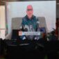 Potret Karta Jayadi memberikan sambutan virtual kepada wisudawan, (Foto: Dok. Profesi)