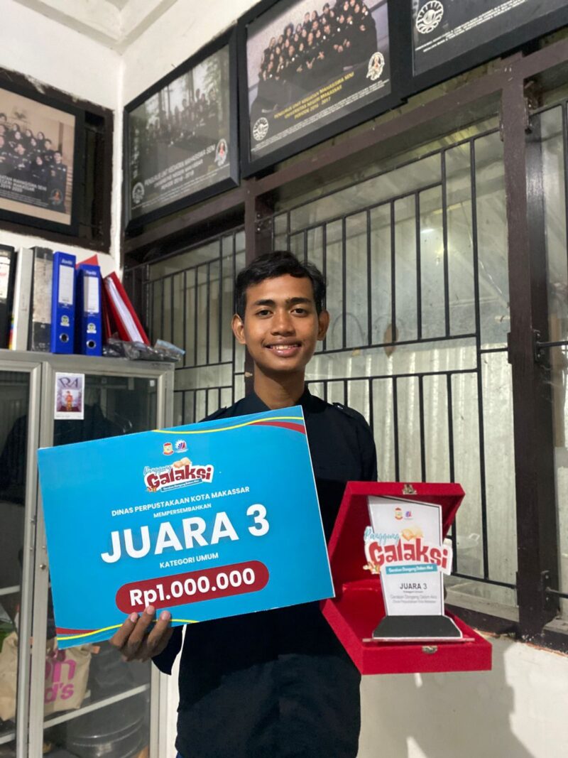 Potret Muhammad Iqbal Setelah Memenangkan Perlombaan Dinas Kota Makassar, (Foto: Ist.)
