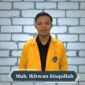 Pamflet ucapan selamat kepada Muh. Ikhwan Risqullah sebagai ketua Maperwa UNM, (Foto: Ist.)