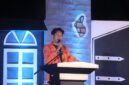 Potret Ahmad Fadil dalam sambutannya di Inaugurasi Evolusia 24, (Foto: Dok. Profesi)