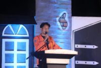 Potret Ahmad Fadil dalam sambutannya di Inaugurasi Evolusia 24, (Foto: Dok. Profesi)