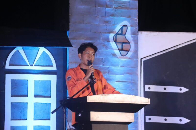 Potret Ahmad Fadil dalam sambutannya di Inaugurasi Evolusia 24, (Foto: Dok. Profesi)