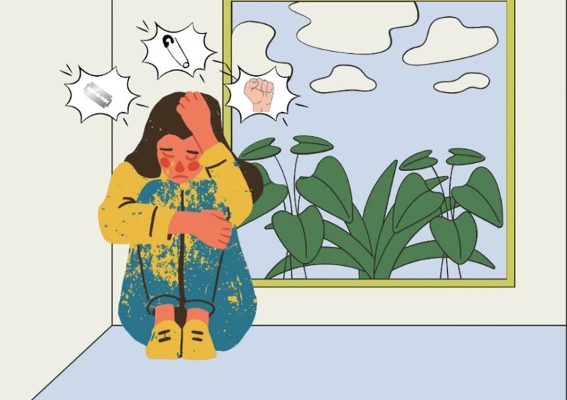Ilustrasi seseorang yang melalukan perilaku self harm, (Foto: int.)