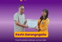 Flyer ucapan selamat kepada Kevin Sarongngallo, (Foto: Int.)