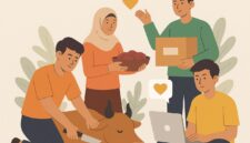 Ilustrasi kolaborasi generasi muda dalam qurban, (Foto: Int.)