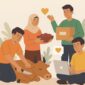 Ilustrasi kolaborasi generasi muda dalam qurban, (Foto: Int.)