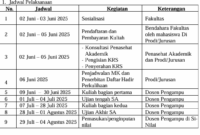 Jadwal pelaksanaan resmi semester antara oleh UNM, (Foto: Ist.)