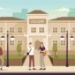 Ilustrasi mahasiswa semester 5 di depan kampus, (Foto: Int.)