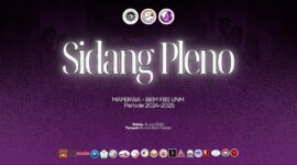 Spanduk Sidang Pleno MAPERWA FBS UNM Periode 2024/2025 M (Foto: Int)