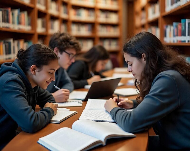 Ilustrasi Mahasiswa Belajar Bersama di Perpustakaan Kampus, (Foto: Int.)