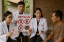 Ilustrasi Mahasiswa edukasi HIV/AIDS, (Foto: AI)