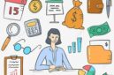 Ilustrasi Mahasiswa Freelance dengan Simbol Keuangan dan Produktivitas Kerja, (Foto: Int.)
