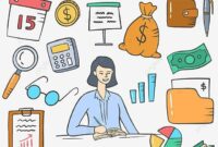 Ilustrasi Mahasiswa Freelance dengan Simbol Keuangan dan Produktivitas Kerja, (Foto: Int.)