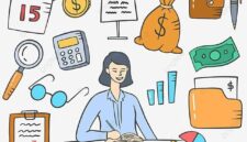 Ilustrasi Mahasiswa Freelance dengan Simbol Keuangan dan Produktivitas Kerja, (Foto: Int.)