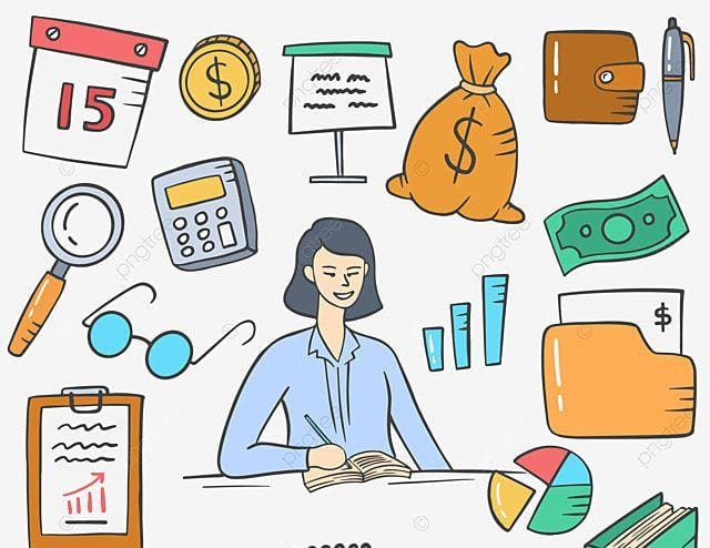 Ilustrasi Mahasiswa Freelance dengan Simbol Keuangan dan Produktivitas Kerja, (Foto: Int.)