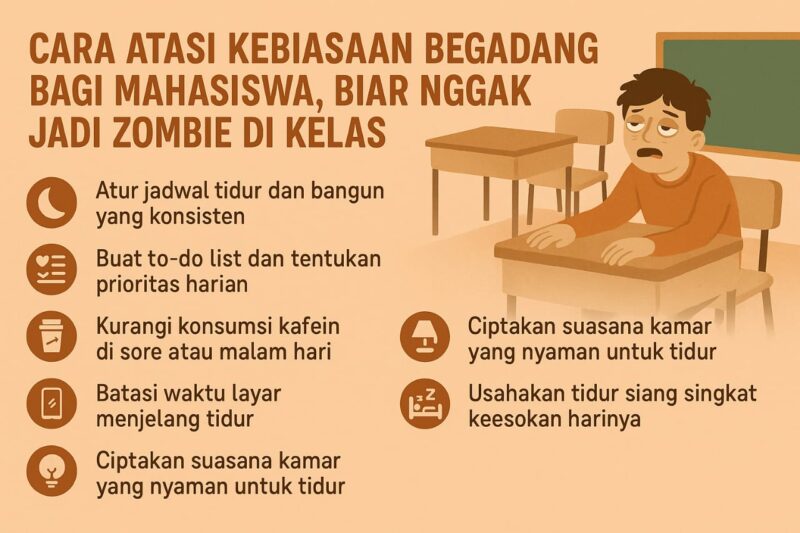 Ilustrasi Langkah-langkah mengatasi Begadang, (Foto: AI).