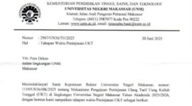 Surat Pengumuman Tahapan Waktu Peninjauan UKT, (Foto: Ist.)