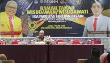 Suasana ramah tamah wisudawan IKA Fakultas Seni dan Desain UNM periode Juni 2025, (Foto: Hafid Budiawan)