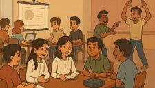 Ilustrasi mahasiswa sedang menerapkan gaya belajar sesuai dengan kepribadiannya masing-masing, (Foto : AI)