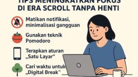 Infografis tips meningkatkan focus, (Foto: Int.)