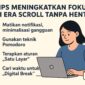 Infografis tips meningkatkan focus, (Foto: Int.)