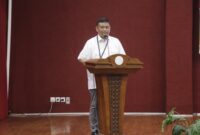 WD 3 FEB UNM dalam sambutan seminar nasional pendidikan akuntansi 2025 (Foto: Ibnu Qayyum Abdullah)