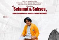 Flyer ucapan selamat kepada Wildan, (Foto : Int.)