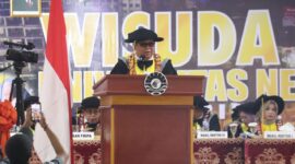Pidato wisuda oleh Rektor UNM, (Foto: Dok.Profesi)