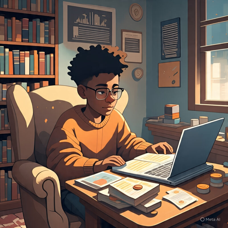 Ilustrasi mahasiswa berkuliah, (Foto: AI)
