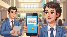 Ilustrasi  isi chat ya sopan dari mahasiswa kepada dosen, (Foto: AI)