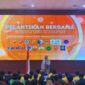 Suasana rektor UNM memberikan sambutan dalam pelantikan bersama pengurus LK UNM, (Foto: St. Masyita Rahmi)