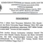 Surat pengumuman resmi oleh dekan Fakultas Ekonomi dan Bisnis (FEB) terkait dengan isu UKT Jalur Mandiri, (Foto: Ist.)