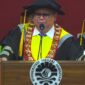 Potret Karta Jayadi, rektor UNM saat sambutan, (Foto: Int.)