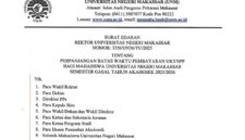 Surat edaran Rektor UNM mengenai perpanjangan batas waktu pembayaran UKT, (Foto: Ist.)