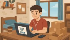Ilustrasi Mahasiswa Jualan Online Dari Kamar Kos, (Foto: AI.)