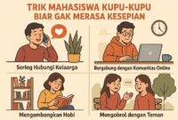 Ilustrasi Trik Mahasiswa Kupu-Kupu Tidak Merasa Kesepian, (Foto: AI.)