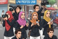 Ilustrasi Sekumpulan Mahasiswa yang Ikut Lembaga Kemahasiswaan, (Foto: AI.)