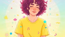 Ilustrasi Seorang Mahasiswi Sedang Healing Lewat Karya Musisi, (Foto: AI.)